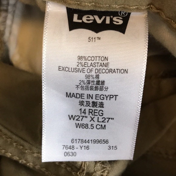 Levi’s 511 Boys denim pants khakis 14R. Used in great conditions. - Picture 12 of 12
